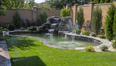 Pond Waterfall Installation